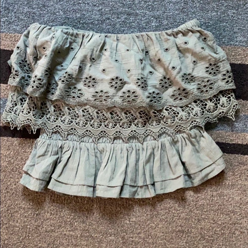 American Eagle Strapless Cropped Top